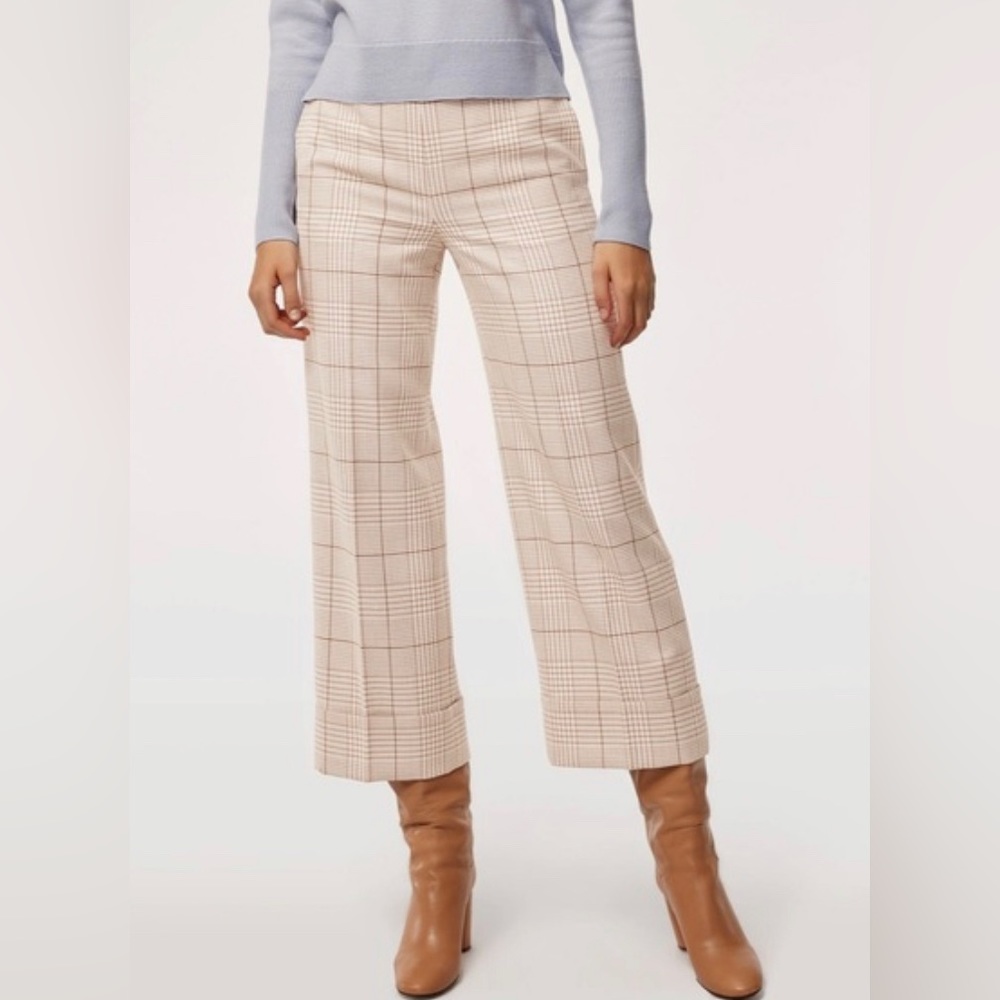 ARITZIA WILFRED Lucille pant oak/mikado (brown/cream) high rise wide leg size 8